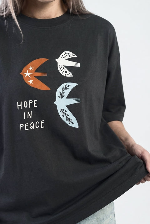 Oversize'owa koszulka "Hope in peace"