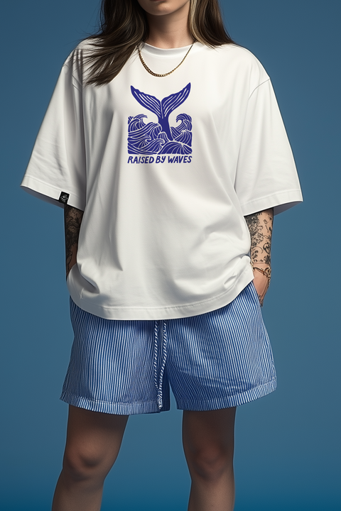 Футболка оверсайз унисекс "Raised by Waves"
