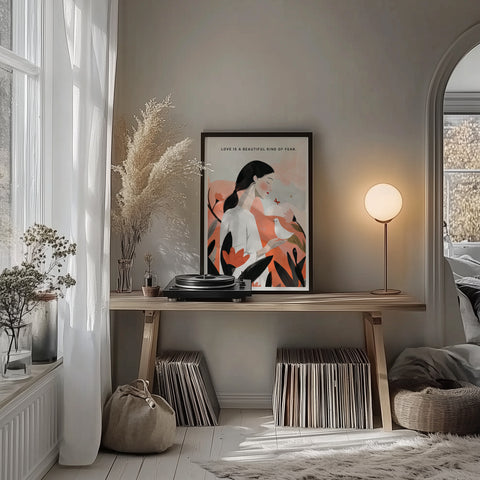 Постер "Love is a beautiful kind of fear"