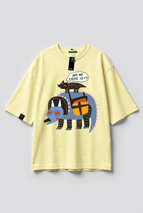 Oversized T-Shirt "Are we there yet?"