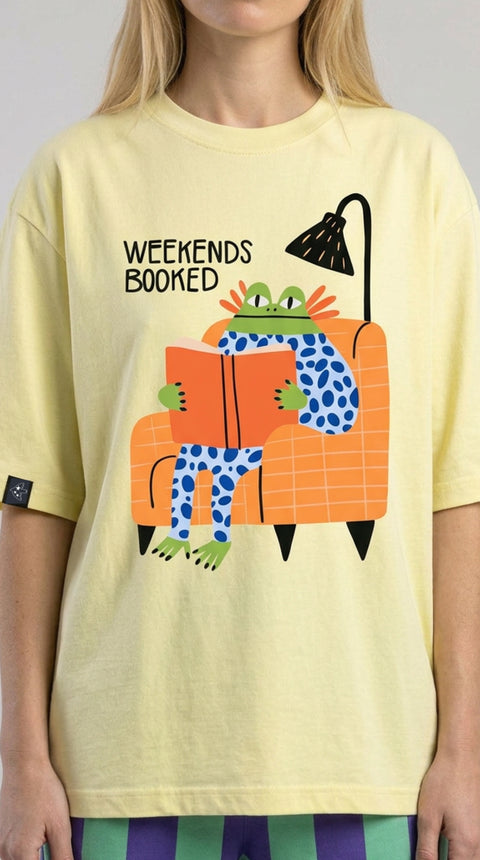 Oversized T-Shirt "Weekends booked"