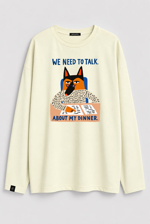 Лонгслив оверсайз "We need to talk"