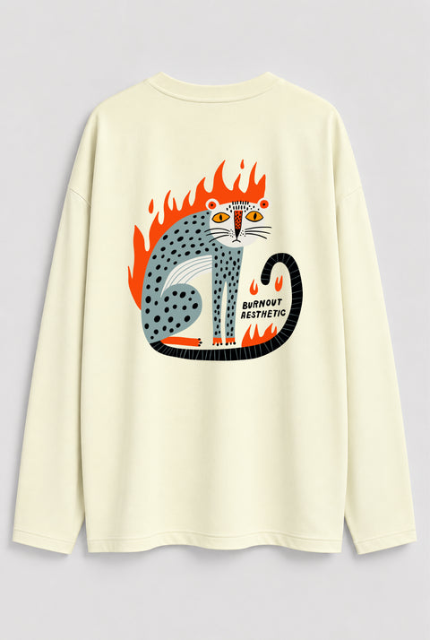 Oversized Long-Sleeve Shirt "Burnout aesthetic"