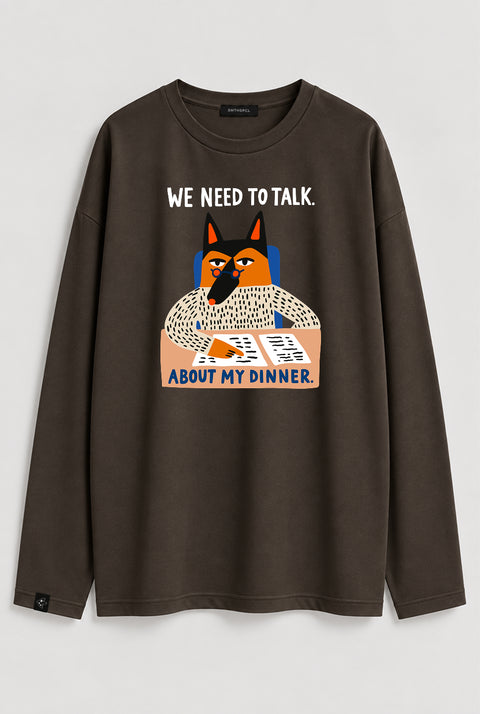 Лонгслив оверсайз "We need to talk"