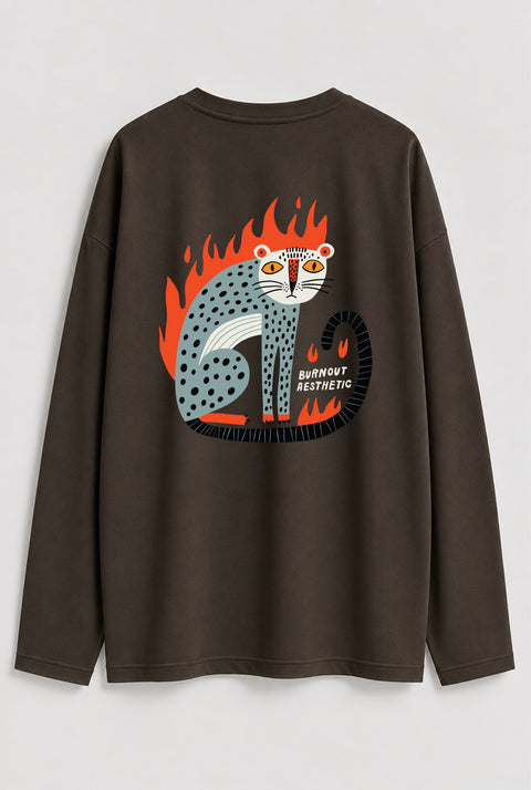 Oversized Long-Sleeve Shirt "Burnout aesthetic"