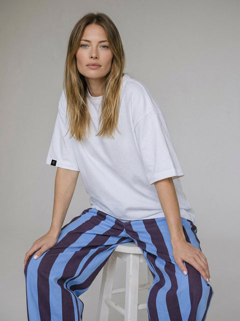 Широкие брюки LIGHT BLUE/DARK PURPLE