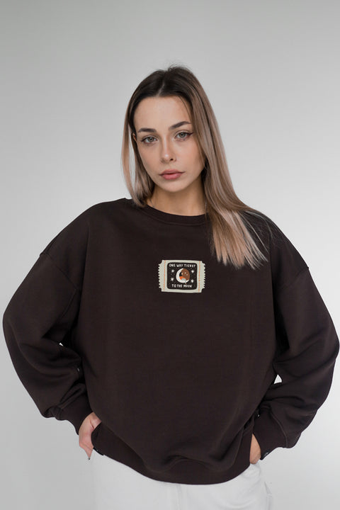 Sweatshirt "One way ticket to the moon"