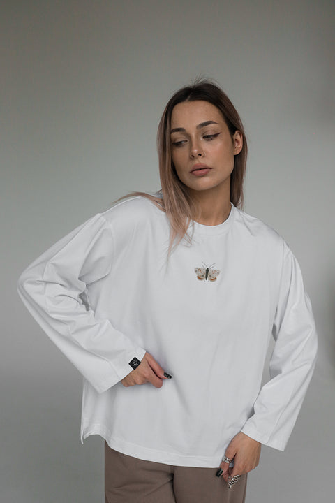 Oversized Long-Sleeve Shirt "Moth"
