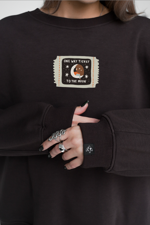 Sweatshirt "One way ticket to the moon"