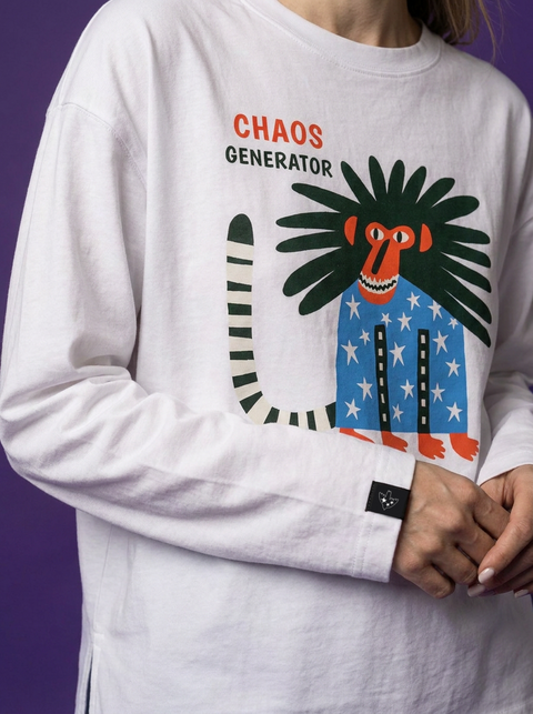 Oversized Long-Sleeve Shirt "Chaos generator"