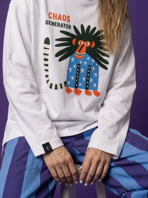 Oversized Long-Sleeve Shirt "Chaos generator"