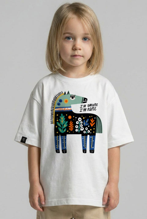 Oversized T-shirt "I'm aware I'm rare"