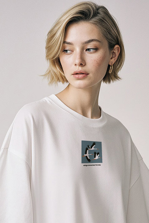 Футболка оверсайз унисекс "Wings remember the way"