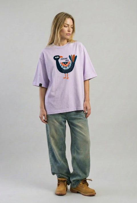 Oversized T-shirt "Judging you"