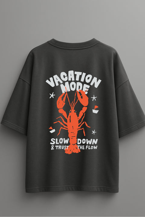 Футболка оверсайз унисекс "Vacation Mode" (Graphite)