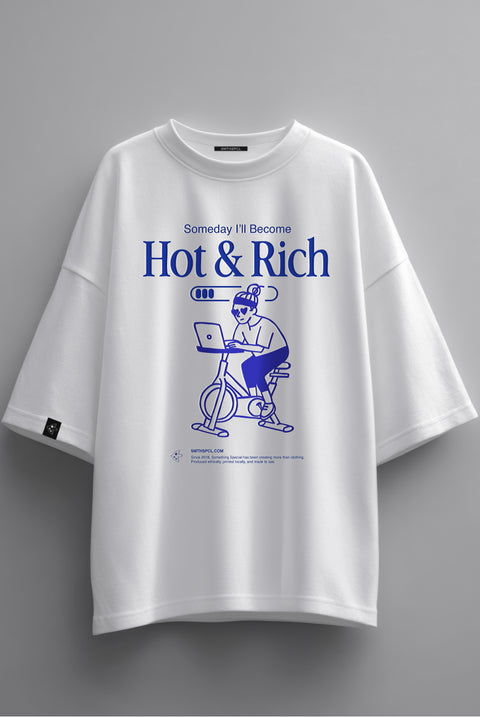 Футболка оверсайз унисекс "Hot & Rich"