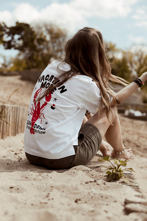 Oversize'owa koszulka "Vacation Mode"