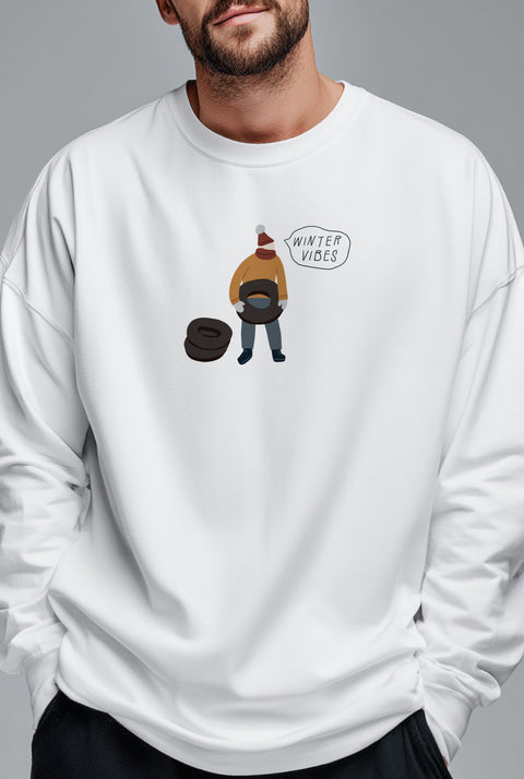 Oversized Unisex Long-Sleeve Shirt "Winter vibes"