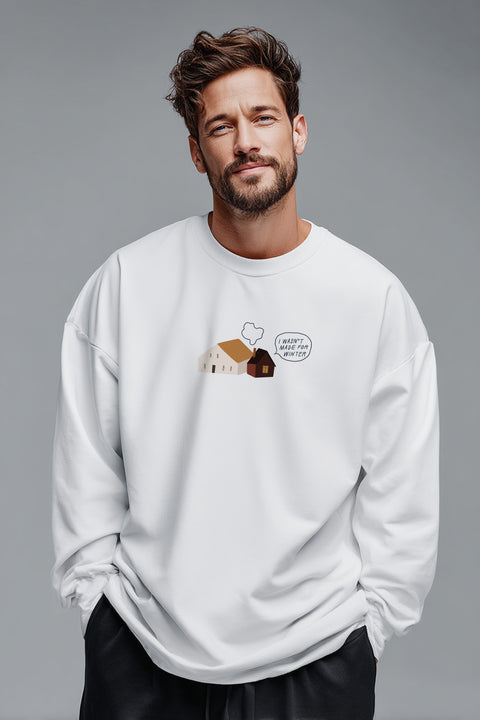 Oversized Unisex Long-Sleeve Shirt "I wasn't made for winter"