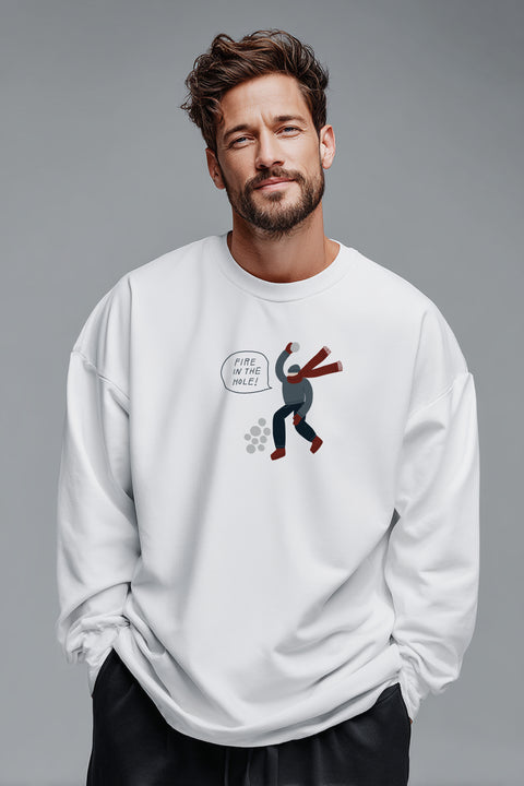 Oversize'owy longsleeve unisex "Fire in the hole!"