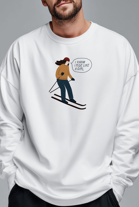 Oversized Unisex Long-Sleeve Shirt "Like a girl"