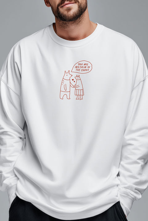 Лонгслив унисекс оверсайз "Calm in the chaos"