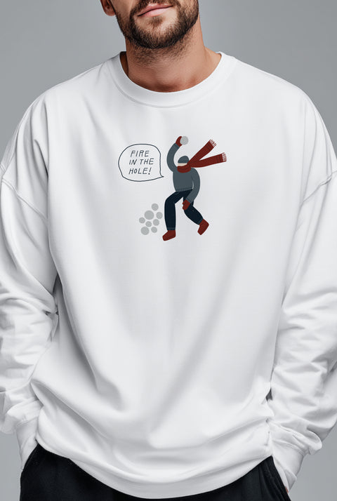 Oversize'owy longsleeve unisex "Fire in the hole!"