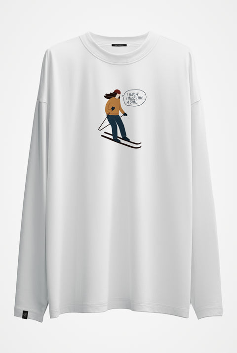 Oversized Unisex Long-Sleeve Shirt "Like a girl"