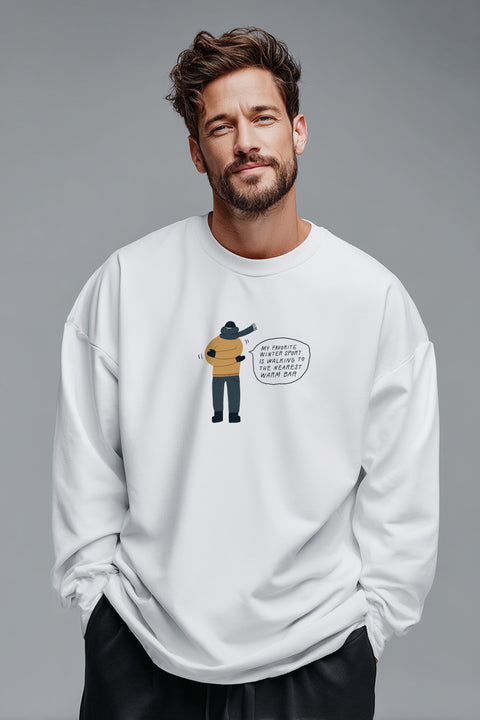 Oversized Unisex Long-Sleeve Shirt "Favorite winter sport"