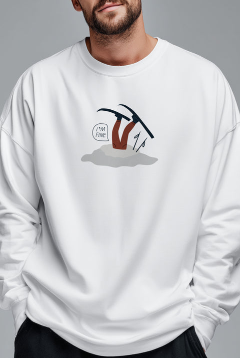 Oversize'owy longsleeve unisex "I'm fine"