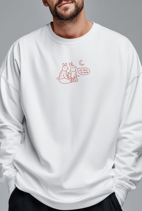 Лонгслив унисекс оверсайз "So this is love"