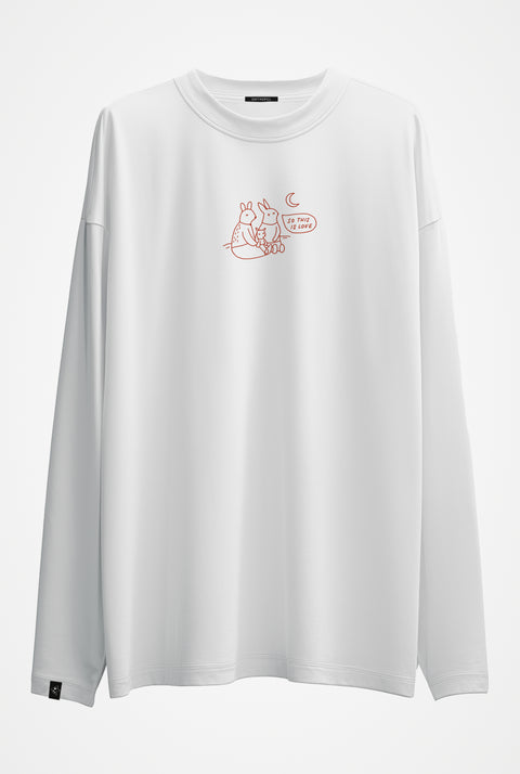 Лонгслив унисекс оверсайз "So this is love"