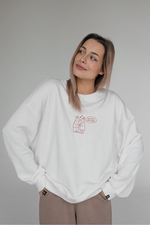 Свитшот оверсайз унисекс "You feel like home"