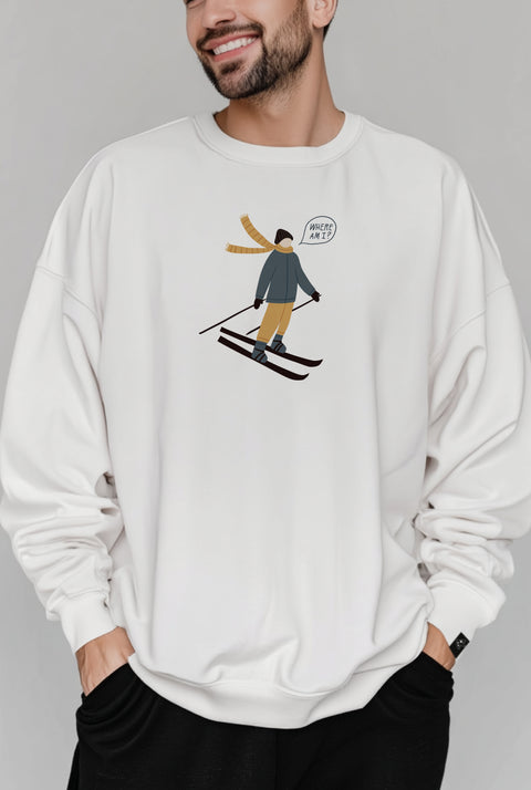 Oversized Unisex Sweatshirt "Where am I?"
