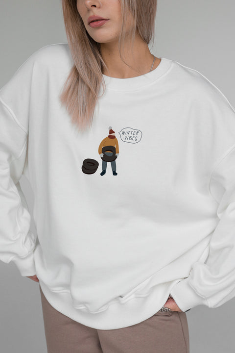 Свитшот оверсайз унисекс "Winter vibes"