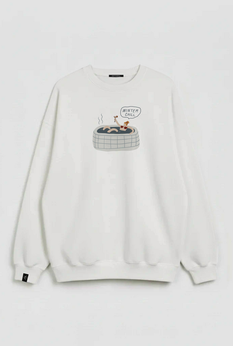 Oversize'owa bluza unisex "Winter chill" (girl)