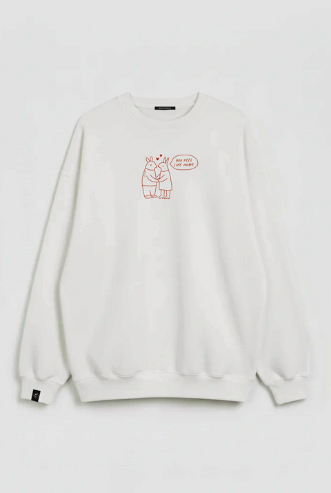 Свитшот оверсайз унисекс "You feel like home"