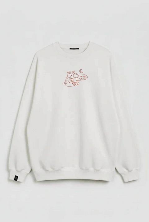 Oversized Unisex Sweatshirt "So this is love"