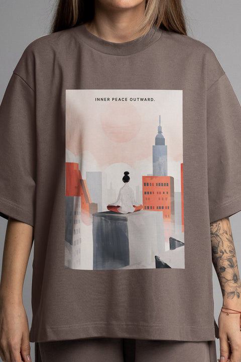 Футболка оверсайз унисекс "Inner Peace Outward"