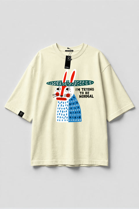 Футболка оверсайз унисекс "I'm trying to be normal"