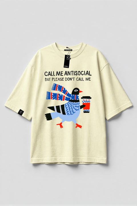 Oversize'owa koszulka "Antisocial"