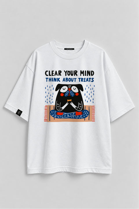 Oversized T-shirt "Clear your mind"