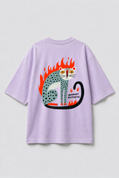 Oversize'owa koszulka "Burnout aesthetic"