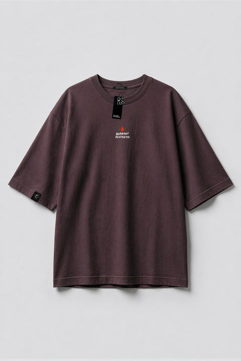 Oversize'owa koszulka "Burnout aesthetic"