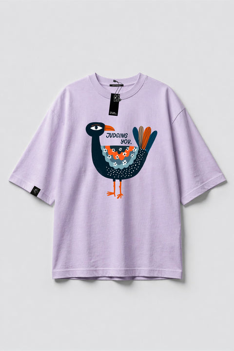 Oversized T-shirt "Judging you"