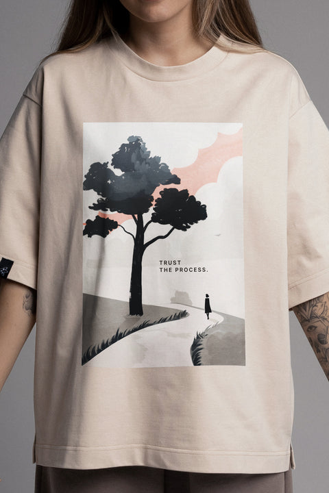 Футболка оверсайз унисекс "Trust the process"