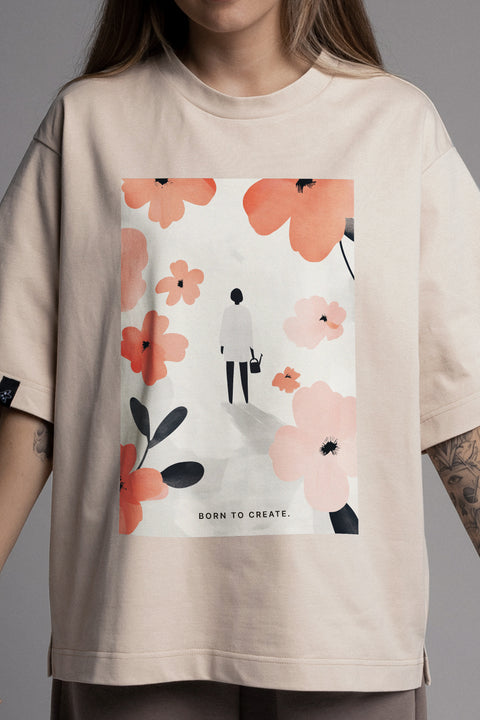 Футболка оверсайз унисекс "Born to Create"
