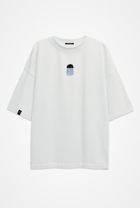 Oversize'owa koszulka "I don't care"