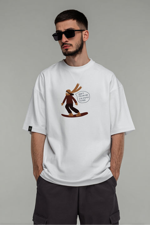 Oversize'owa koszulka unisex "Don't follow me"
