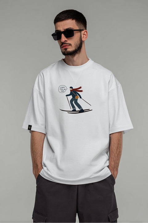 Oversized Unisex T-shirt "I can't feel my toes"